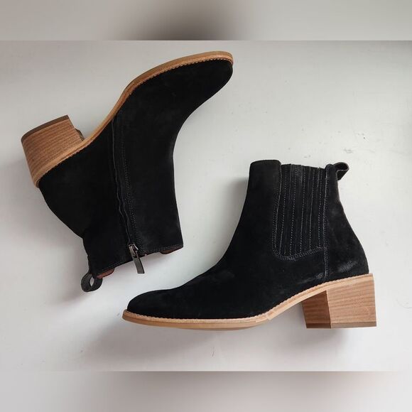 Paul Green Sante Women's Black Suede Ankle Boots 4.5 AUS-7 US - Picture 1 of 8